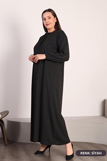 Ferace Γυναικείο Hijab Plus Size Τετράγωνο Μακρύ Φόρεμα