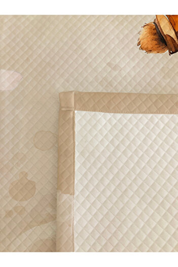 Evmila Sevimli Ayıcık Desen  Bebek Ve Çocuk Baskılı Tek Kişilik Pike Takımı 160x230