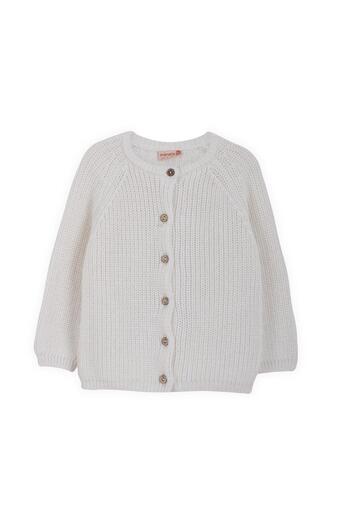 Minora Thessaloniki Knitted Knitwear Baby Cardigan - Bone Color