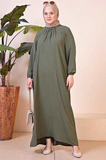 Ferace Γυναικείο Μακρύ Μητρικό Φόρεμα Ayrobin Plus Size