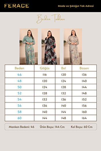 Ferace Γυναικείο Καλοκαιρινό Hijab Plus Size Μακρύ Φόρεμα Καφέ