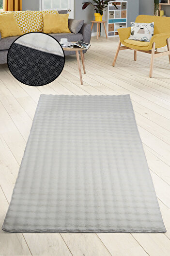Bonny Home Bubble Cream Cutting Plush Runner Machine Washable Soft Pufidik Carpet with Non-Slip Base
