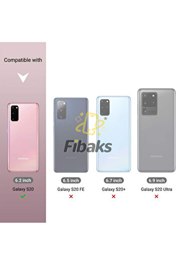Fibaks Samsung Galaxy S20 Case Camera Protected Armor Military Tank Armor with Sliding Ring