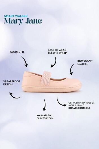 HOPFRÖG Smart Walker Mary Jane Cool Pink Barefoot Girls Ballerina Shoes
