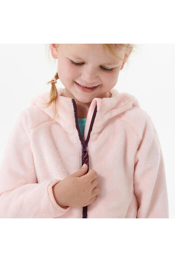 Decathlon Warm Outdoor Fleece for 2-6 Years Old Children - Pink Mh500