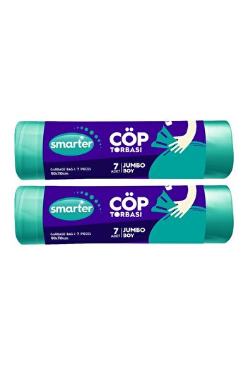 SMARTER 2 Piece Jumbo Size Garbage Bag 80x110cm Garbage P