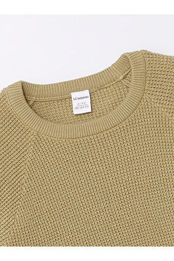 LC Waikiki Crew Neck Long Sleeve Baby Boy Knitwear Sweater - W45684Z1
