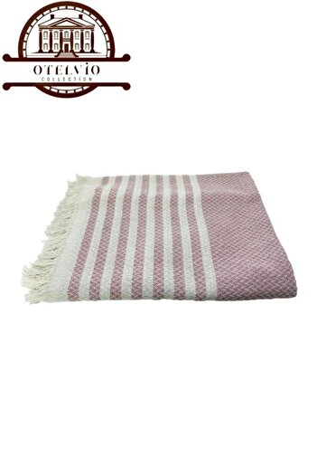 OTELVIO Knitted Patterned Fringed Single Duvet Cover 170x220 Cm