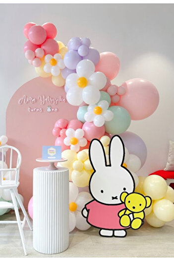 Çemrek Süs Parti Macaron Balloon Chain Set Including 100 Daisy Apparatus