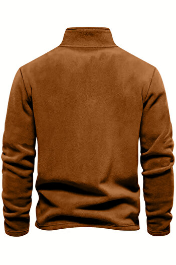 GHASSY CO. Men's Half Zipper Stand Collar Fleece