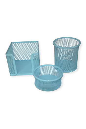 Linea Perfore Table Set Metal Net Sky Blue (Triple)