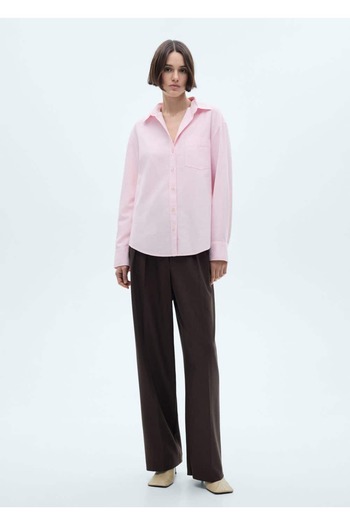 MANGO Woman Long-sleeved cotton shirt