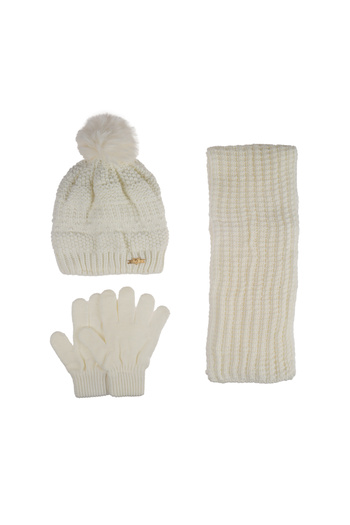 Aware Time Kitti 9-15 Years Old Girl's Fleece Scarf Beanie Gloves Set of 3