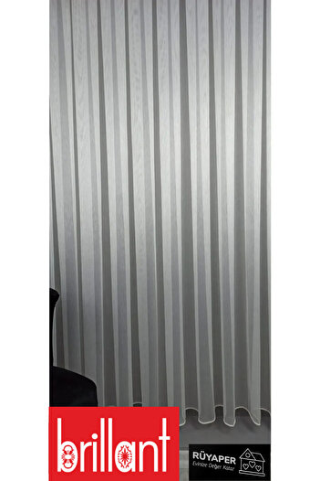 Brillant Rüyaper Trend Product - Heavy Gramaged, Armor Patterned Tulle Curtain, Tight Pleated