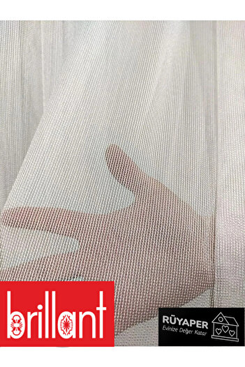 Brillant Rüyaper Trend Product - Heavy Gramaged Steel Patterned Tulle Curtain, Tight Pleated