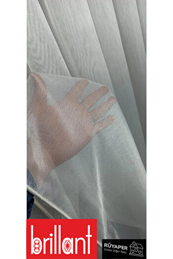 Brillant Rüyaper Trend Product - Heavy Gramaged, Armor Patterned Tulle Curtain, Tight Pleated