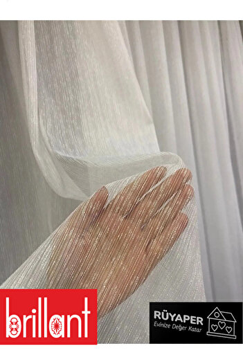 Brillant Rüyaper Trend Bamboo Slub - Heavy Gramage, Tulle Curtain, Tight Pleated