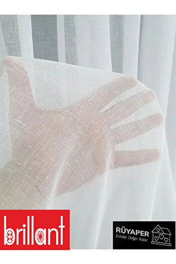 Brillant Rüyaper Trendy Linen Foldet - Heavy Grammage Tight Pleated Curtain Suitable for All Rooms