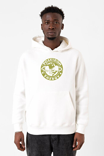 Tshirthane Fallout Poseidon Energy Білий чоловічий 3-кишеньковий світшот з капюшоном