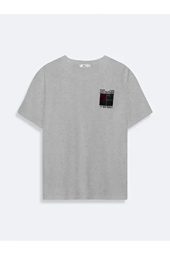 Ltb Gray T-shirt with slogan