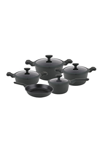 Pink&More Maya 9 Piece Cast Pot Set