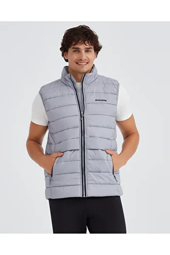 SKECHERS M Outerwear Утеплений жилет для чоловіків Сірий жилет S231241-035