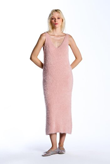 SHERIN Pembe Triko Elbise
