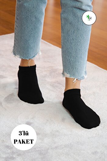 Bross 3 Pack Patternless Bamboo Women's Sneaker Socks