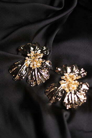 Pao Rosa Brand Model Gold Earrings
