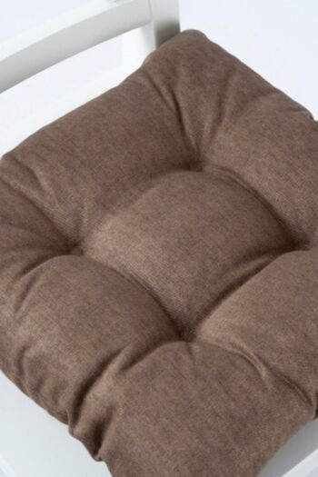 ALTINPAMUK 40x40cm Beta Brown Αφράτη Καρέκλα - Μαξιλάρι Δαντέλα
