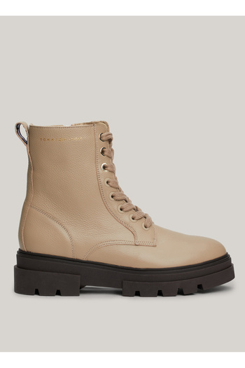 Tommy Hilfiger Deri Gri Kadın Bot FW0FW08160AEG