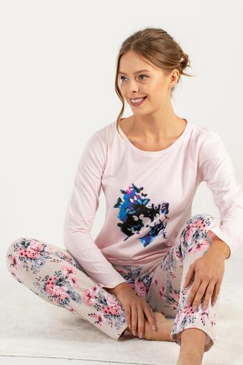 Doremi Kadın Pembe Soft Style Pijama Takımı Yeni Sezon (1 Adet Ekonomik)