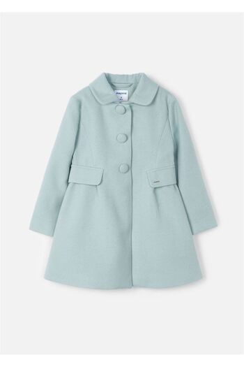 MAYORAL Turquoise Stamped Girl's Coat - 4484