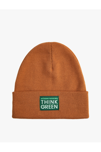 Koton Baret Fold Detailní Slogan Tištěný