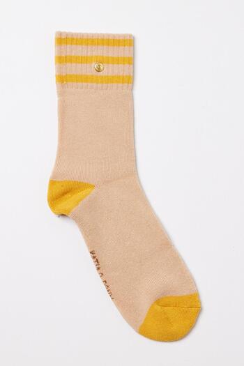 Katia&Bony Men's Studded Towel Socks Ecru