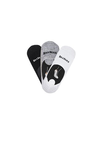 Bad Bear Core Zero White Grimelange Black 3-Piece Unisex Ballerina Socks