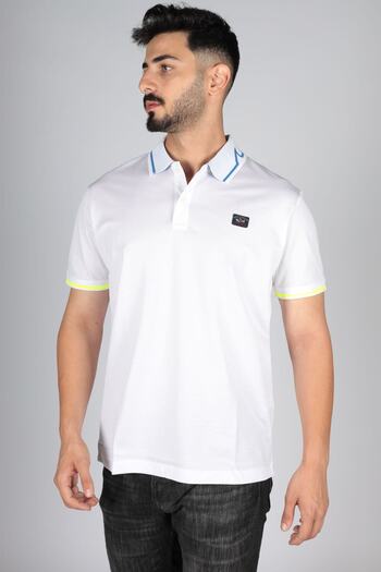 PAUL&SHARK MEN'S KNITTED POLOSHIRT C.WCOTTON