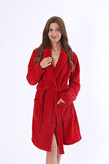 MEYHOME Wellsoft Şalyaka Dressing Gown (Zigzag Pattern)