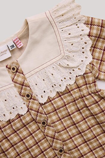 Layette BG Store Kız Bebek Ekose Elbise