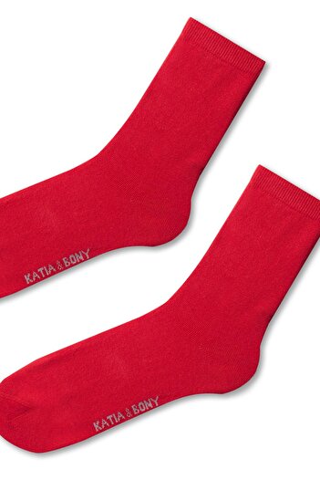 Katia&Bony Women's Family Basic Socks Red