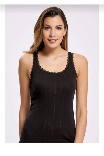 İlke 224 Lace Jacquard Wide Strap Tank Top 6 Pieces