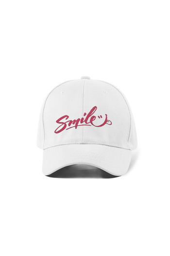 QUATEX Капелюх з вишивкою Smile – білий, 100% бавовна, габардин, унісекс