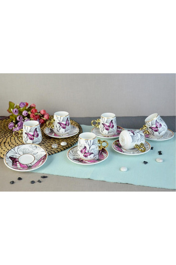Royaleks Group Floral Porselen Kahve Fincanı Royaleks-82454