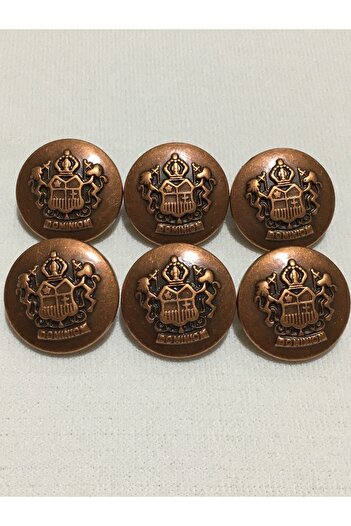 karantuhafiye Coat Trench Coat Button Metallized (Plastic) Set of 6