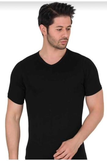 Berrak 1027 MEN'S ELASTAN V NECK SHORT SLEEVE ATHLETE 3 PIECES