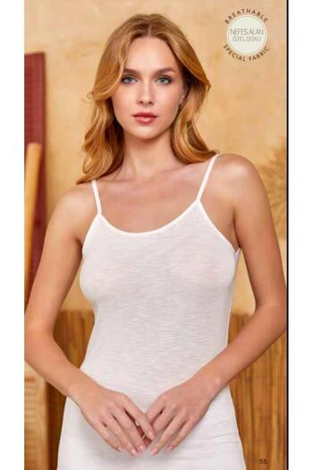 Berrak 2048 Breathable Texture Strapless Tank Top 12 Pieces
