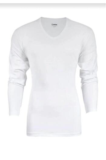 YILDIZ 340 Men's Modal V-Neck Long Sleeve Single Layer T-Shirt