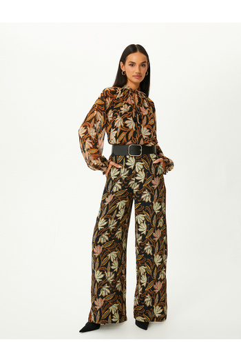 Koton Chiffon Blouse Lacing Detailed Judge Collar Balloon Sleeve Gippeli