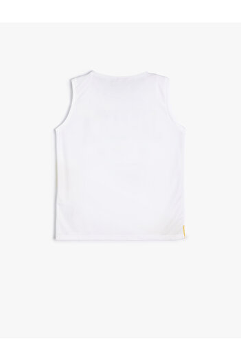 Koton Jamaica Printed Slogan Color Block Short Sleeve Undershirt