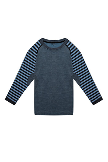 THERMOFORM Hanorac termic fără cusături pentru copii Ultimate Merino, albastru